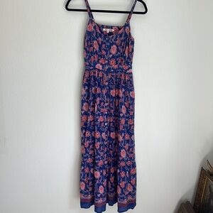 XiRENA Blue and Pink Floral Maxi Dress